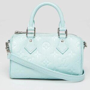 Louis Vuitton Pearl Lagoon Monogram Empreinte Leather Nano Speedy Bag